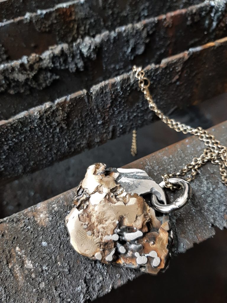 Scrap metal pendant