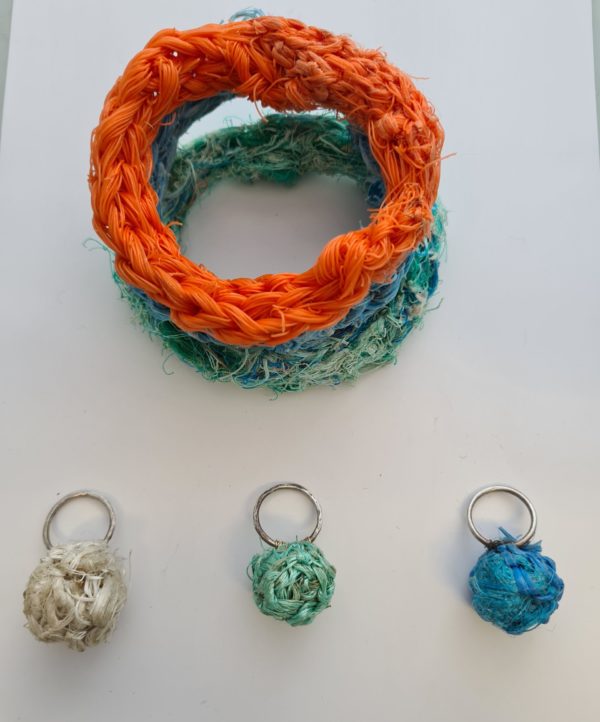 Crocheted Ghost-Net Bangles