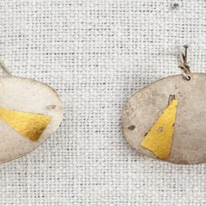 Syann van Niftrik: Floating Keumbu Dart Oval Earrings
